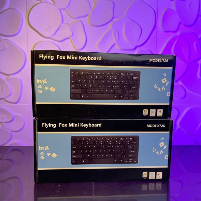 Hp Flying Fox Mini Wired Keyboard - Compact Portable Keyboard for Laptop & Smart TV