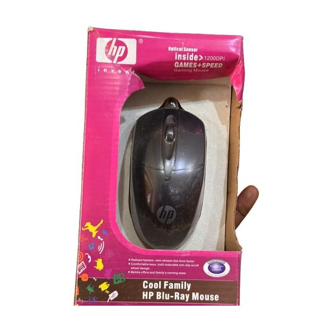 Hp The Cool Family Wired USB Mouse – Blu-Ray Optical, Plug & Play